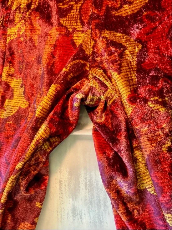 Free People Hold Me Closer Flared Bell Bottom Pant Small Velvet Flame Combo - Picture 16 of 16